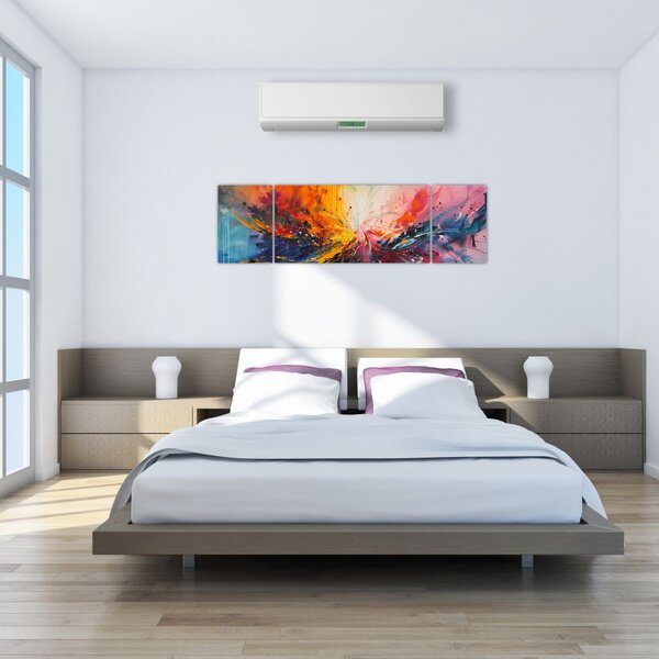 Obraz - Abstrakcja kolorów (170x50 cm)