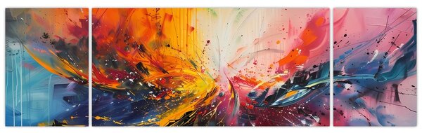 Obraz - Abstrakcja kolorów (170x50 cm)