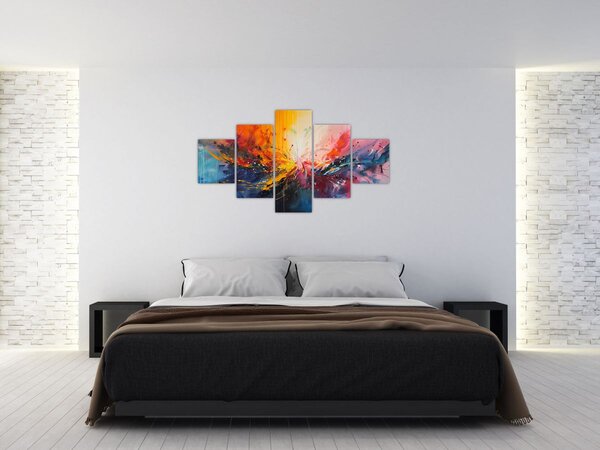 Obraz - Abstrakcja kolorów (125x70 cm)