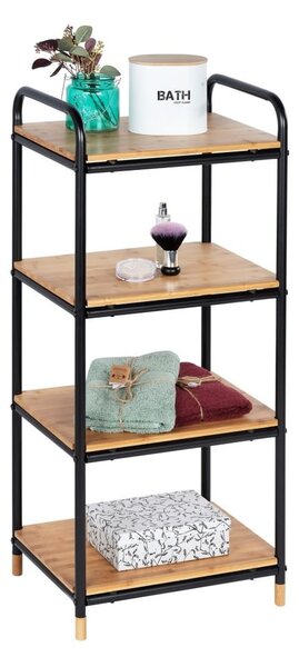 Czarno-naturalny metalowy regał łazienkowy 42x94,5 cm Loft – Wenko