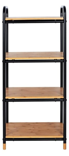 Czarno-naturalny metalowy regał łazienkowy 42x94,5 cm Loft – Wenko