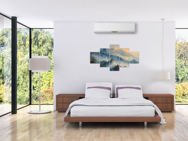 Obraz - Malowany górski krajobraz (125x70 cm)