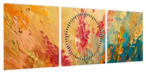 Obraz - Malowanie pola (z zegarem) (90x30 cm)