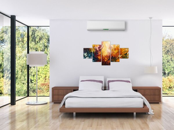 Obraz - Abstrakcyjny obraz kwiatów (125x70 cm)
