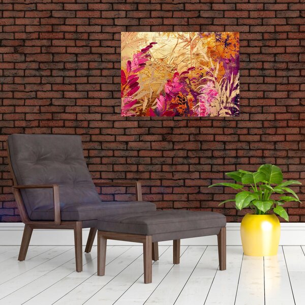 Obraz - Abstrakcyjny obraz kwiatów II. (70x50 cm)
