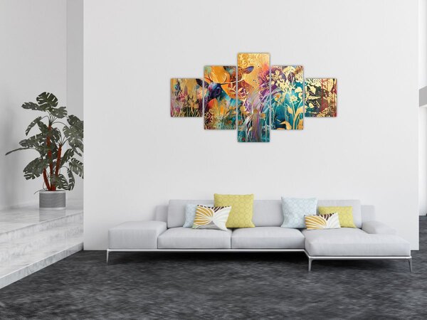 Obraz - Abstrakcyjny obraz natury (125x70 cm)