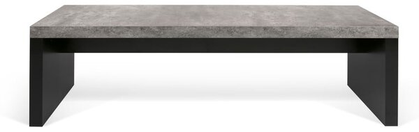 Czarno-szara ławka z dekorem betonu TemaHome Detroit, 140x43 cm