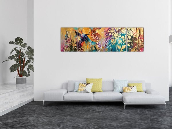Obraz - Abstrakcyjny obraz natury (170x50 cm)
