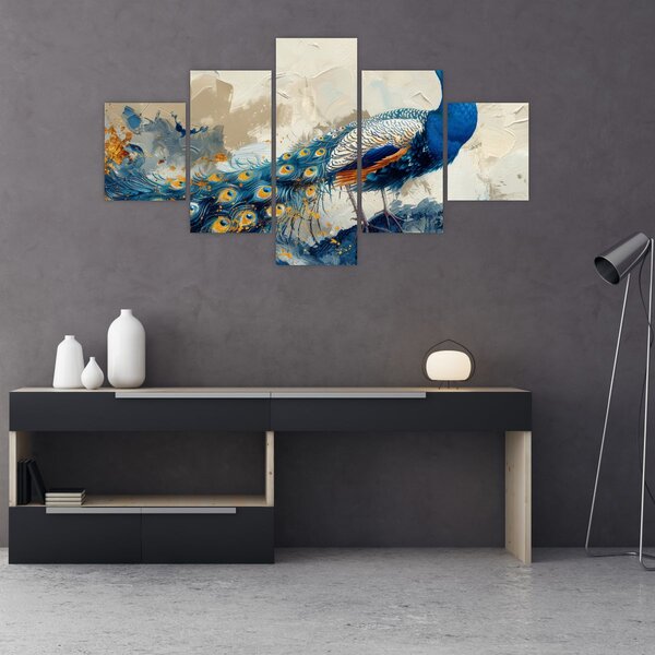 Obraz - Paw, malarstwo (125x70 cm)