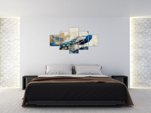 Obraz - Paw, malarstwo (125x70 cm)