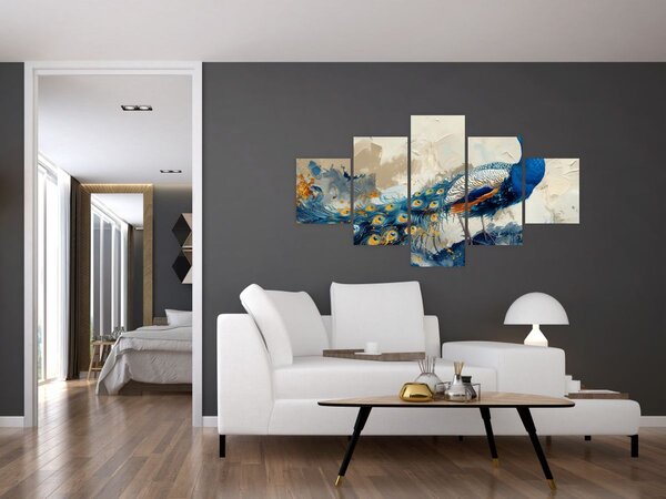 Obraz - Paw, malarstwo (125x70 cm)