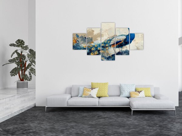 Obraz - Paw, malarstwo (125x70 cm)