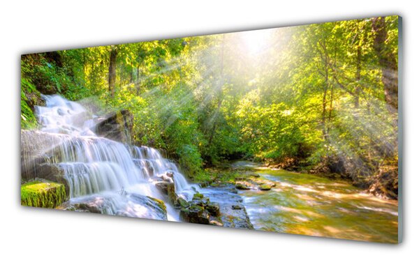 Obraz na Szkle Wodospad Las Natura