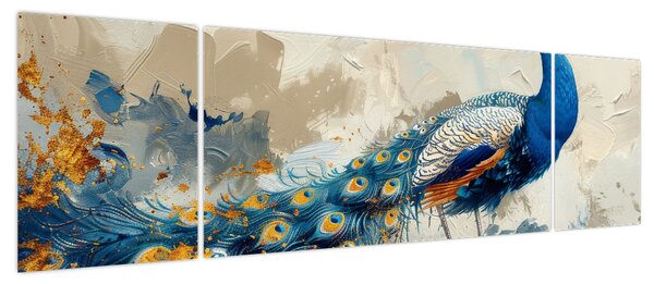 Obraz - Paw, malarstwo (170x50 cm)