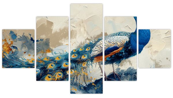 Obraz - Paw, malarstwo (125x70 cm)