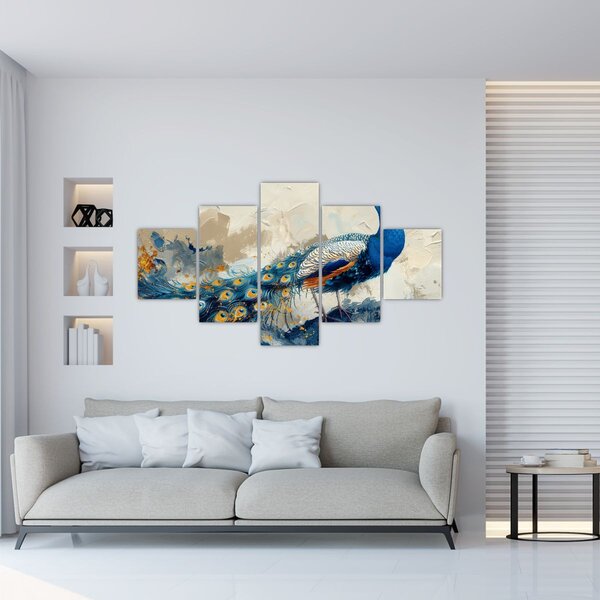 Obraz - Paw, malarstwo (125x70 cm)