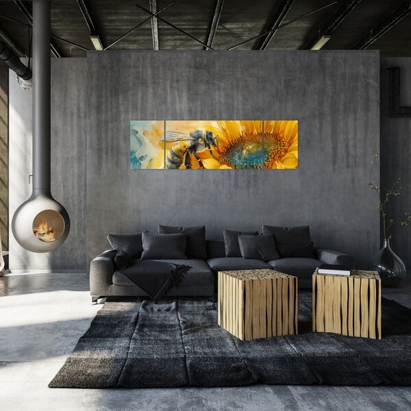 Obraz - Pszczoła, akwarela (170x50 cm)