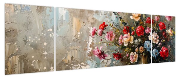 Obraz - Wazon z kwiatami (170x50 cm)