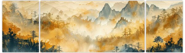 Obraz - Góry, akwarela (170x50 cm)