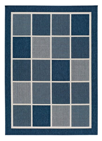 Niebieski dywan odpowiedni na zewnątrz Universal Nicol Squares, 140x200 cm
