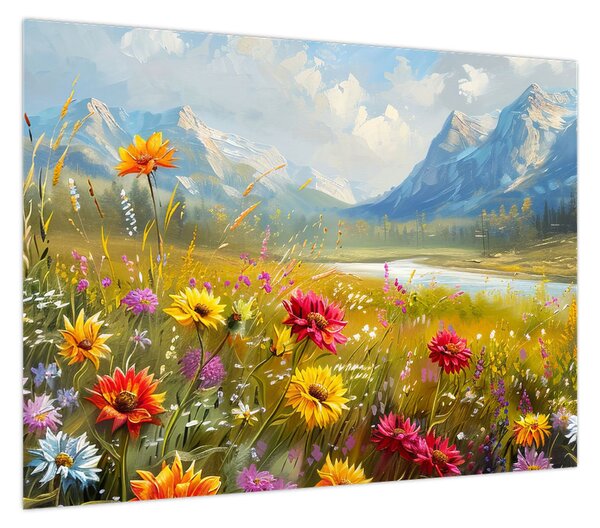 Obraz - Malowany krajobraz (70x50 cm)