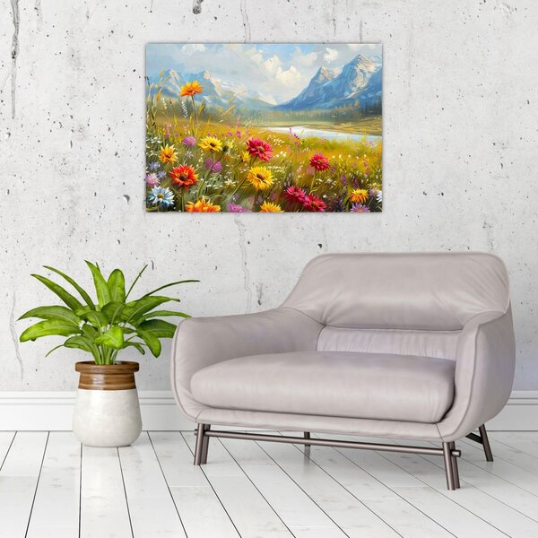Obraz - Malowany krajobraz (70x50 cm)