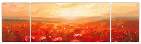 Obraz - Pole maków (170x50 cm)