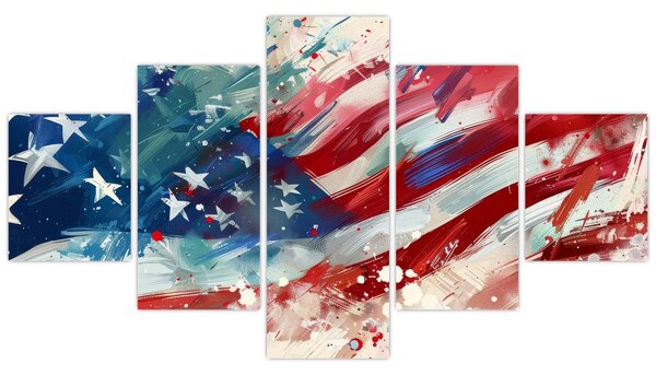 Obraz - Flaga USA (125x70 cm)