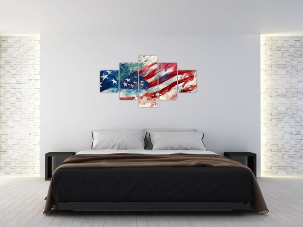 Obraz - Flaga USA (125x70 cm)