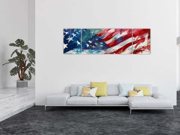 Obraz - Flaga USA (170x50 cm)