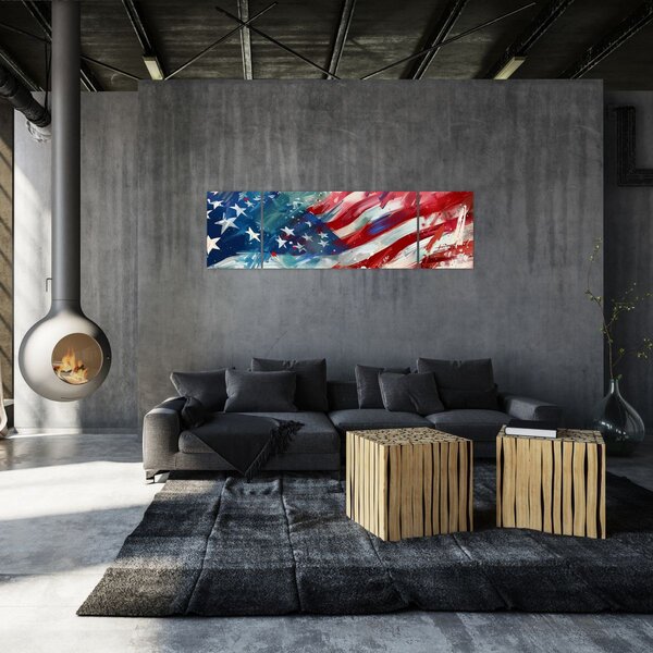 Obraz - Flaga USA (170x50 cm)
