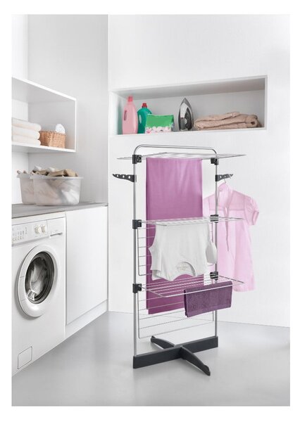 Suszarka na pranie w szaro-srebrnym kolorze 22 m Thunder – Metaltex