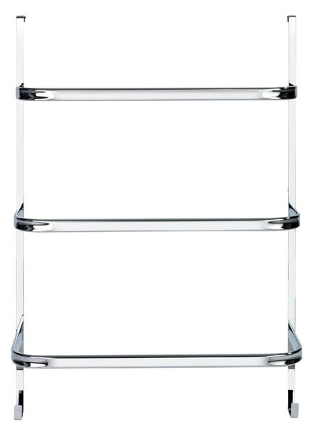 Srebrny wieszak na ręczniki Wenko Towel Holder Chrome, 21x54 cm