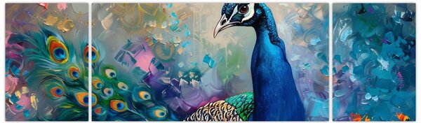Obraz - Malowanie pawia (170x50 cm)