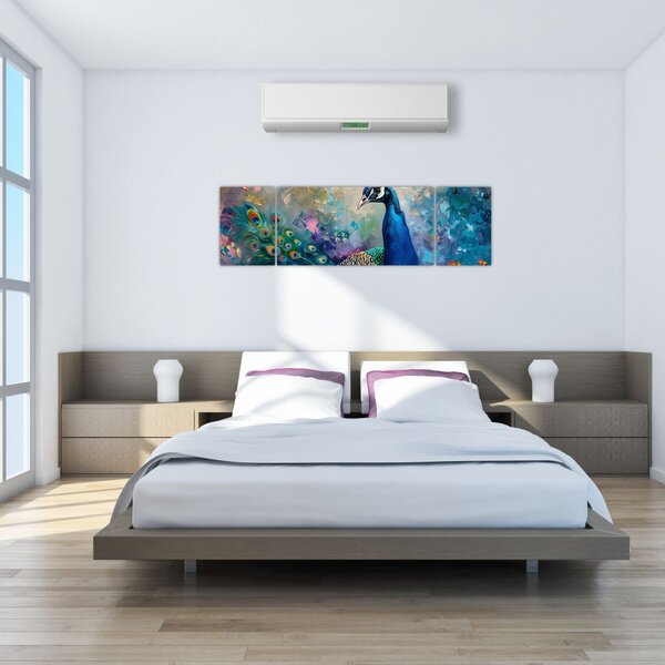 Obraz - Malowanie pawia (170x50 cm)