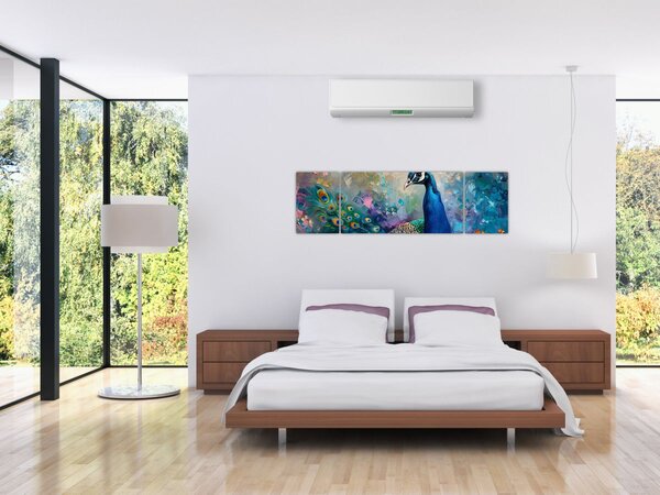 Obraz - Malowanie pawia (170x50 cm)