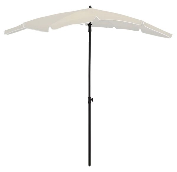 Parasol ogrodowy na słupku, 200x130 cm, piaskowy