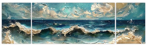Obraz - Malowanie morza (170x50 cm)
