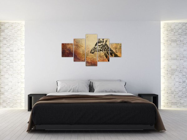 Obraz - Żyrafa, malarstwo (125x70 cm)