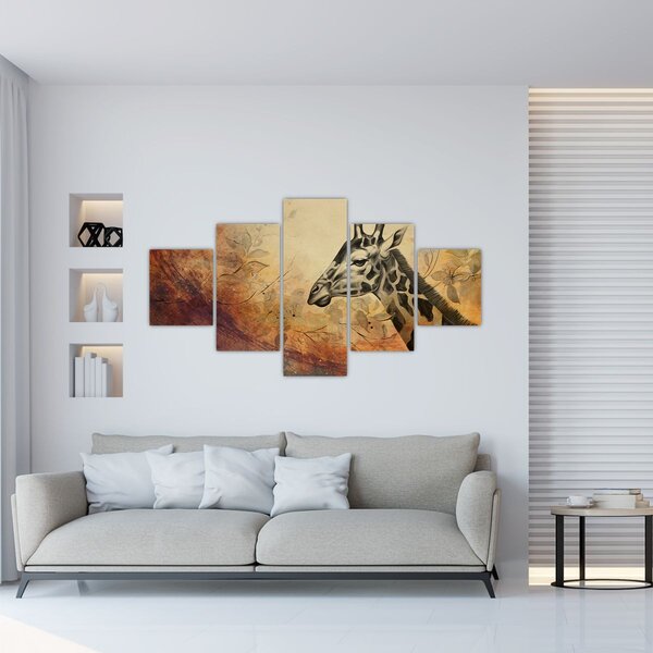 Obraz - Żyrafa, malarstwo (125x70 cm)