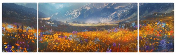 Obraz - Malowany górski krajobraz II. (170x50 cm)