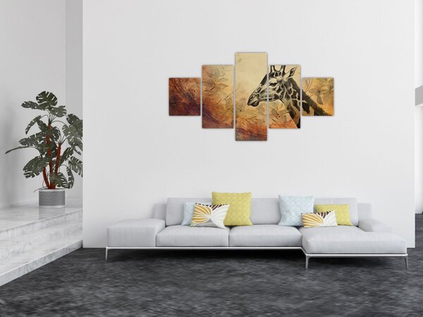 Obraz - Żyrafa, malarstwo (125x70 cm)