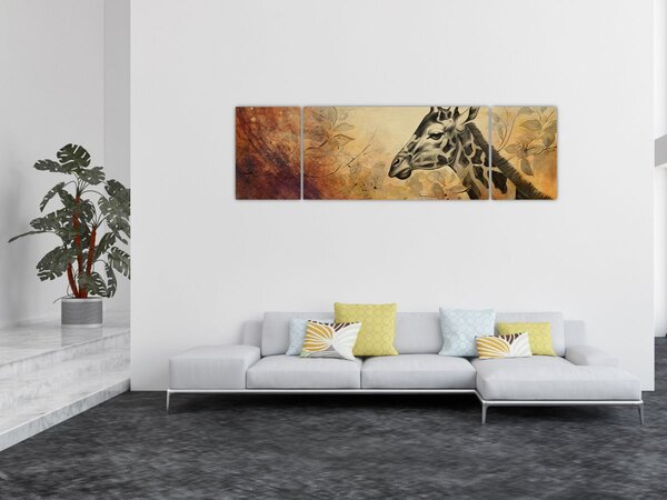 Obraz - Żyrafa, malarstwo (170x50 cm)