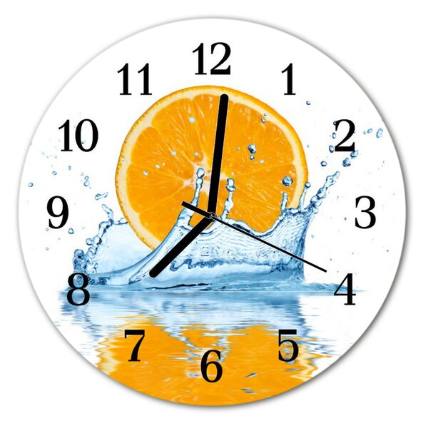 Zegar ścienny okrągły Pomarańczowa woda