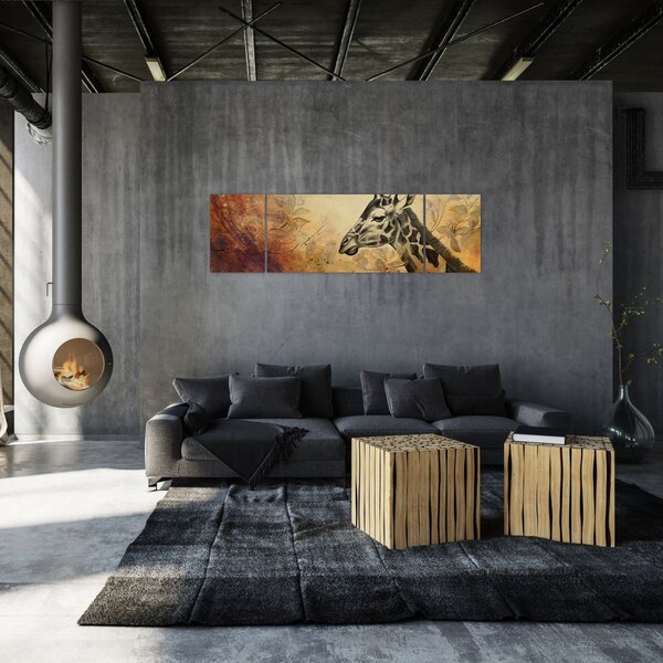 Obraz - Żyrafa, malarstwo (170x50 cm)