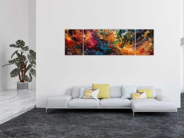 Obraz - Abstrakcja kolorów II. (170x50 cm)