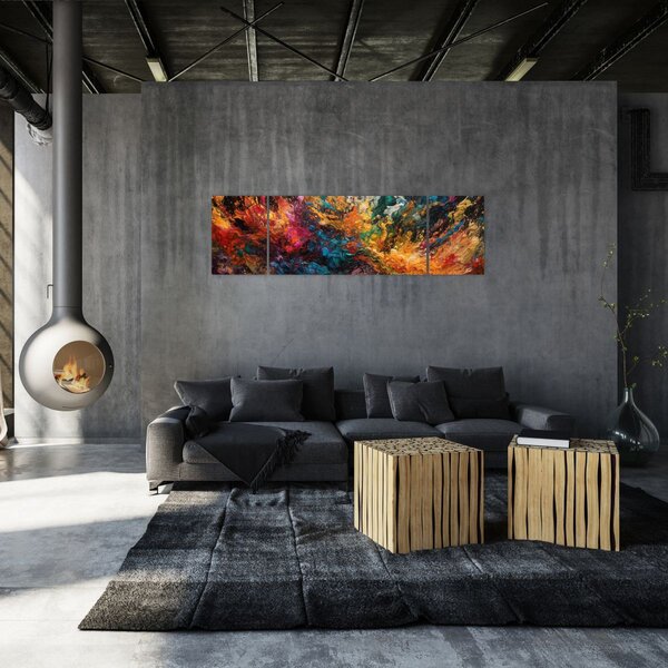 Obraz - Abstrakcja kolorów II. (170x50 cm)