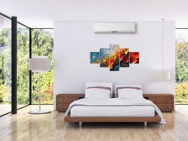Obraz - Abstrakcyjny obraz kwiatów III. (125x70 cm)