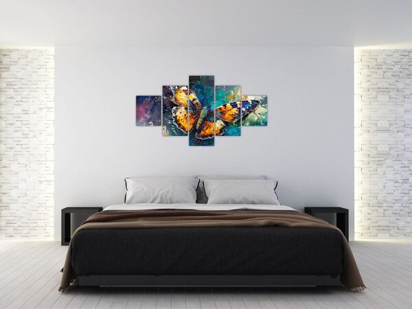 Obraz - Motyl, obraz olejny (125x70 cm)