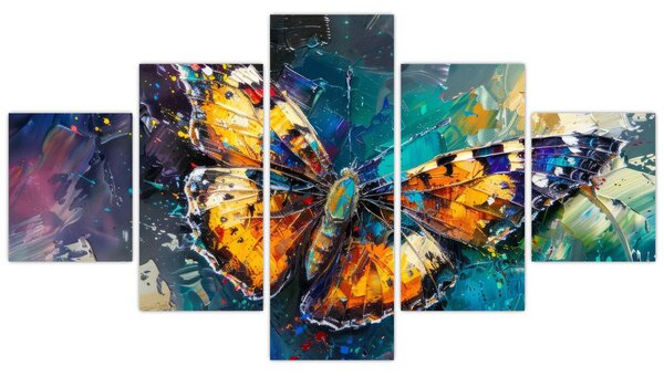 Obraz - Motyl, obraz olejny (125x70 cm)